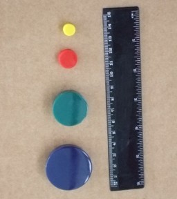 fermafogli magnetici di vario colore e dimensione