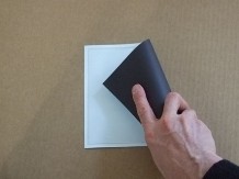 Tasca con foglio magnetico: fronte-retro